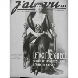 1915 JV GRECE ROI CONSTANTIN SOPHIE HOHENZOLLERN SOEUR KAISER