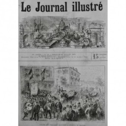 1873 BELFORT COUTUME FRAGMENT PIERRE MIOTTE COLLEGE DEFILE LIBERATION 7 JOURNAUX