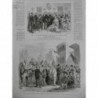 1873 BELFORT COUTUME FRAGMENT PIERRE MIOTTE COLLEGE DEFILE LIBERATION 7 JOURNAUX