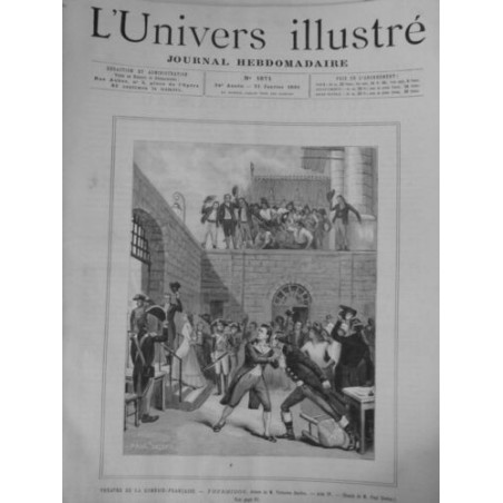 1891 UI THEATRE COMEDIE FRANCAISE THERMIDOR DRAME SARDOU DESSIN DESTEZ