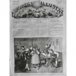 1861 1872 1873 ALSACE FETE ROI PAQUES OEUF CABARET MARIAGE PROTESTANT 4 JOURNAUX