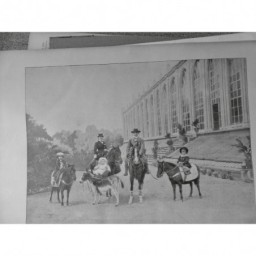 1905 FI FAMILLE ROYALE ITALIE PARC RACONIGI MONTURE CHEVAL PONEY PORTRAIT