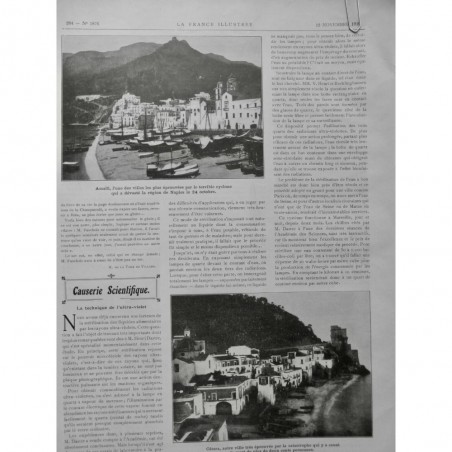 1910 FI NAPLES AMALFI CETARA CYCLONE CATASTROPHE INTEMPERIE MORTS