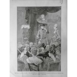 1891 UI AUBERNON DE NERVILLE REPRESENTATION THEATRE COMEDIEN DESSIN REJCHAN