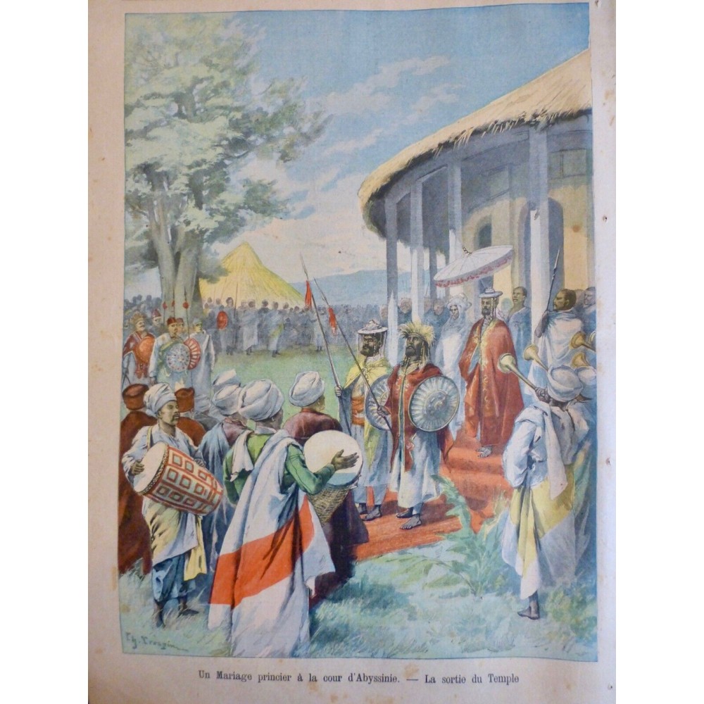 1901 PP ABYSSINIE MARIAGE PRINCIER TEMPLE