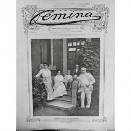 1908 F PERSONNALITES THOMAS EDISON FAMILLE PHYSICIEN VERANDA MAISON