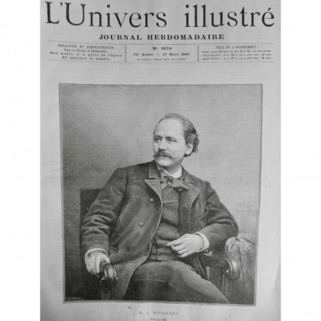 1891 UI PERSONNALITES MASSENET OUVRAGE OEUVRE PORTRAIT BIOGRAPHIE