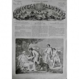 1864 UI PERSONNALITES MAILLARD HOMERE ILE SEYROS PEINTURE CONCOURS PRIX ROME