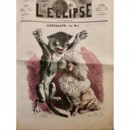 1869 E CHAT POIL HERISSE MIAULEMENT PEUR CHIEN CANICHE ROYAL CALME SEREIN GILL