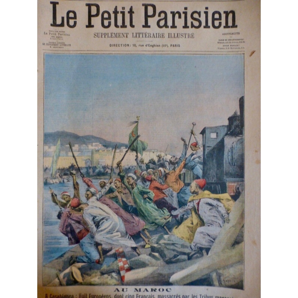 1907 PP MAROC CASABLANCA MASSACRE FRANCAIS TRIBUS MAROCAINES