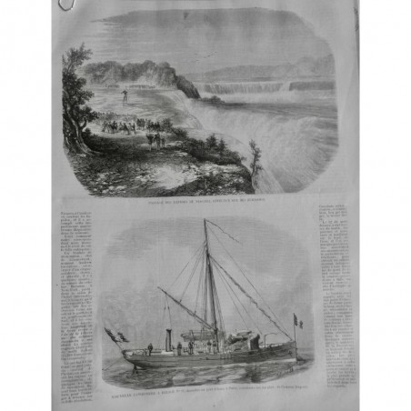 1859 I CHUTES NIAGARA TRAVERSEE RAPIDES ECHASSES