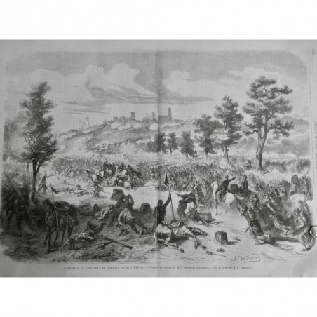 1859 I GUERRE ITALIE ATTAQUE MONTEBELLO NAPOLEON