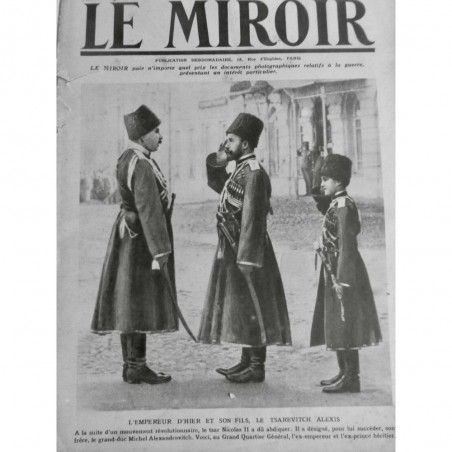 1917 LM RUSSIE ABDIQUATION TSAR NICOLAS II TSAREVITCH ALEXIS