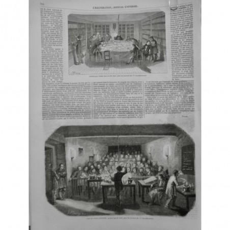 1857 I COURS POPULAIRE CHIMIE PROFESSEUR DORÉ OUVRIER BIBLIOTHEQUE