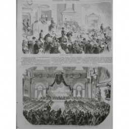 1857 I FLORENCE ARRIVEE PAPE CONCERT SAINTETE GONFALONIER PALAIS-VIEUX LEVASSEUR