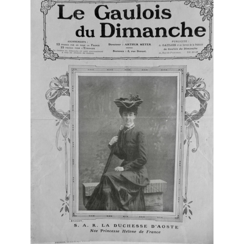 1909 GD ROI REINE PRINCE DUCHESSE D'AOSTE PRINCESSE HELENE DE FRANCE PORTRAIT