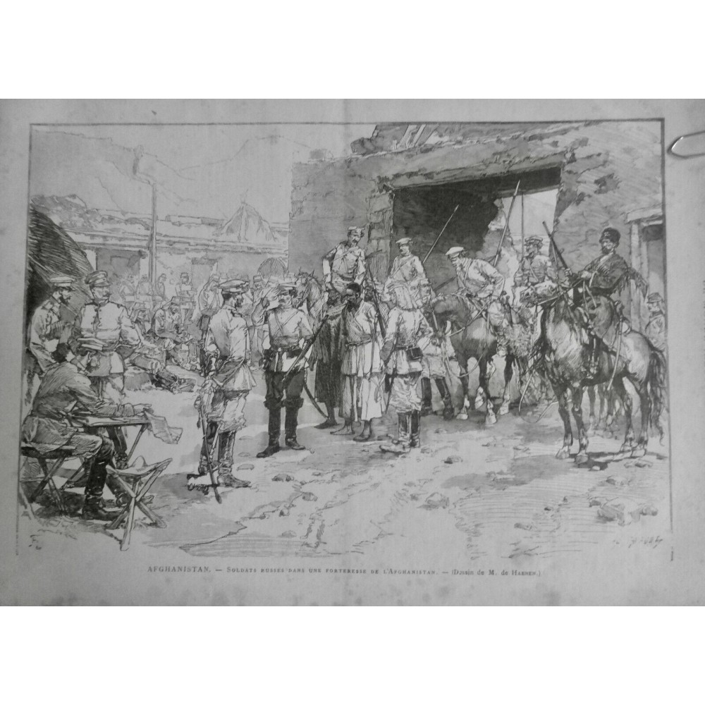 1885 MI RUSSE AFGHANISTAN SOLDAT RUSSE FORTERESSE