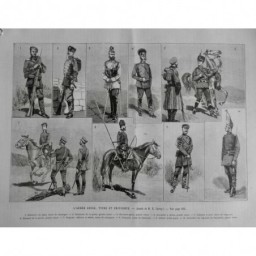 1891 UI RUSSE AFGHANISTAN ARMEE TYPE UNIFORME HUSSARD DRAGON COSAQUE