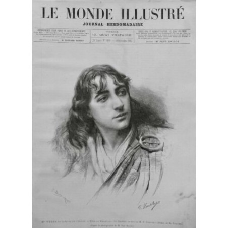 1885 MI MLLE WEBER THEATRE ODEON ARTISTE RÔLE MARIE JACOBITES COPPEE VUILLIER