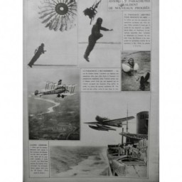 1933 PI PARACHUTE AVION PROGRES AMOVIBLE DESCENTE MER RETARDEMENT HYDRAVION