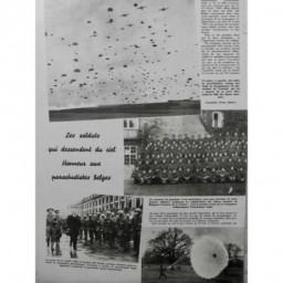 1945 PI PARACHUTE DESCENTE PARACHUTISTE BELGE ESCADRE LONDRES REVUE PIERLOT