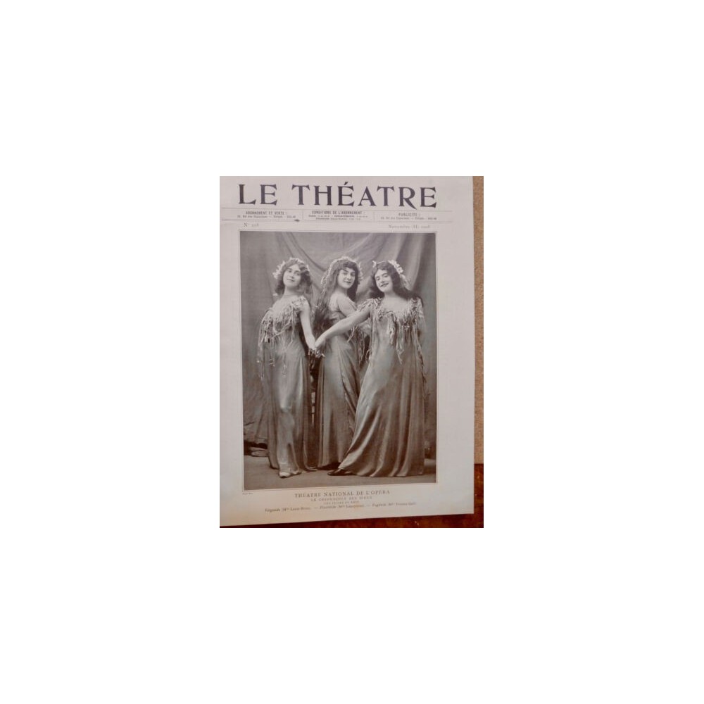 1908 THEATRE LAUTE BRUN LAPEYRETTE GALL GRANDJEAN DELMAS FAVART FEART NICOT