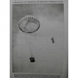 1918 PF PARACHUTE NACELLE DETACHEMENT BALLON OBSERVATEUR DESCENTE