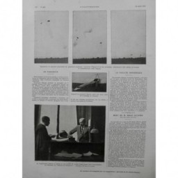 1913 I PARACHUTE DESCENTE SEPARATION AVIATEUR PEGOUD MONOPLAN DISPOSITIF BONNET