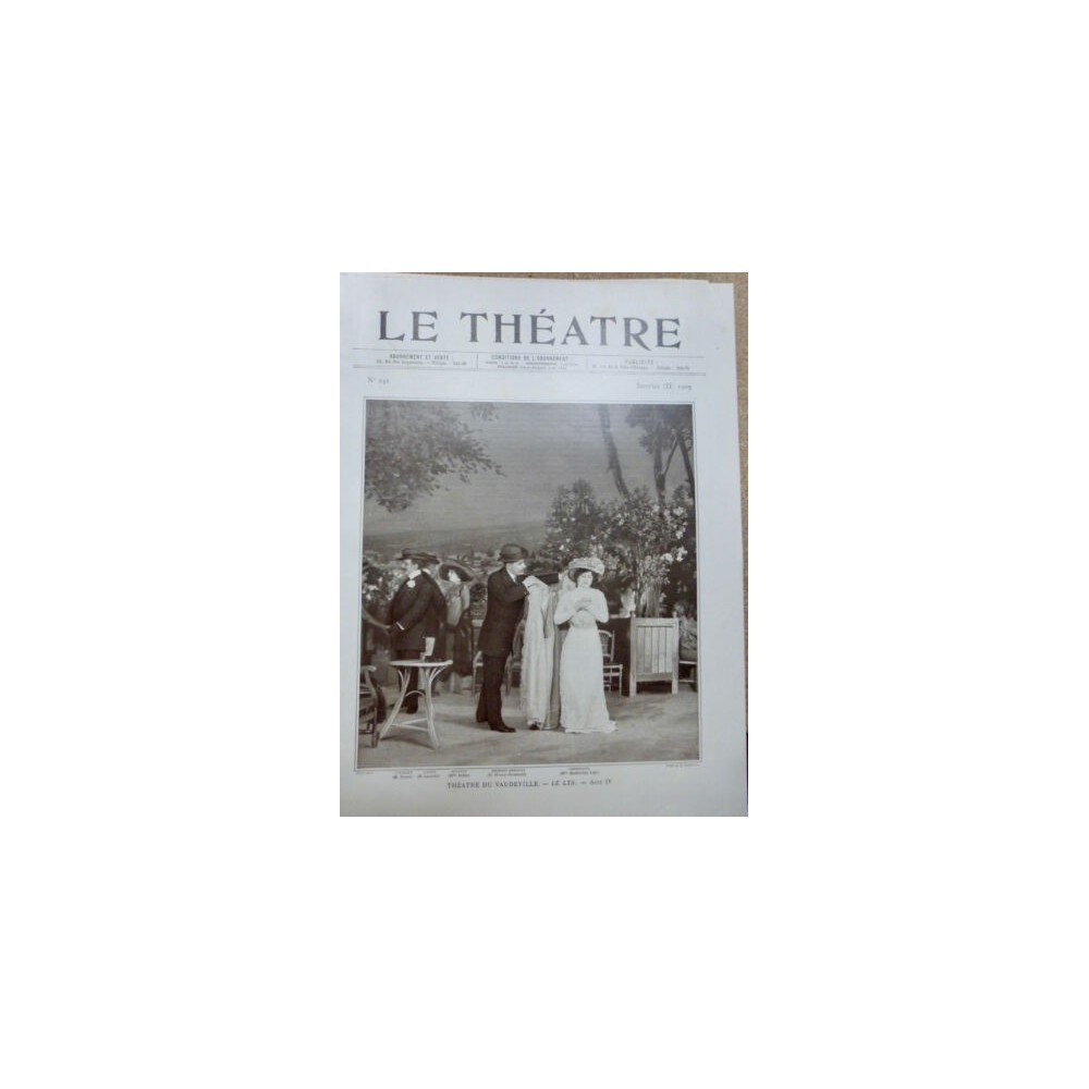 1909 THEATRE FERRÉ DELZA LELY ROUSSEL BORGO LAVALLIERE MEGARD OISEAU BLESSÉ