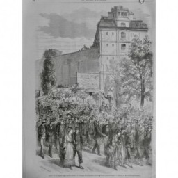 1870 MI PARIS DEPART GARDE MOBILE BATAILLON ECOLE POLYTECHNIQUE