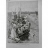 1888 UI REGATE COURSE CANOE RAMEUR JEUNE FILLE OMBRELLE SPORT