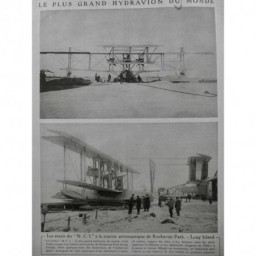 1919 LM HYDRAVION GEANT ESSAI NC1 STATION AERONAUTIQUE ROCKAVAY PARK