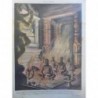 1939 TI INDE SECTE RELIGIEUSE MÉDITATION TEMPLE SHAHABAD LAMPE À HUILE FEU FLAMM