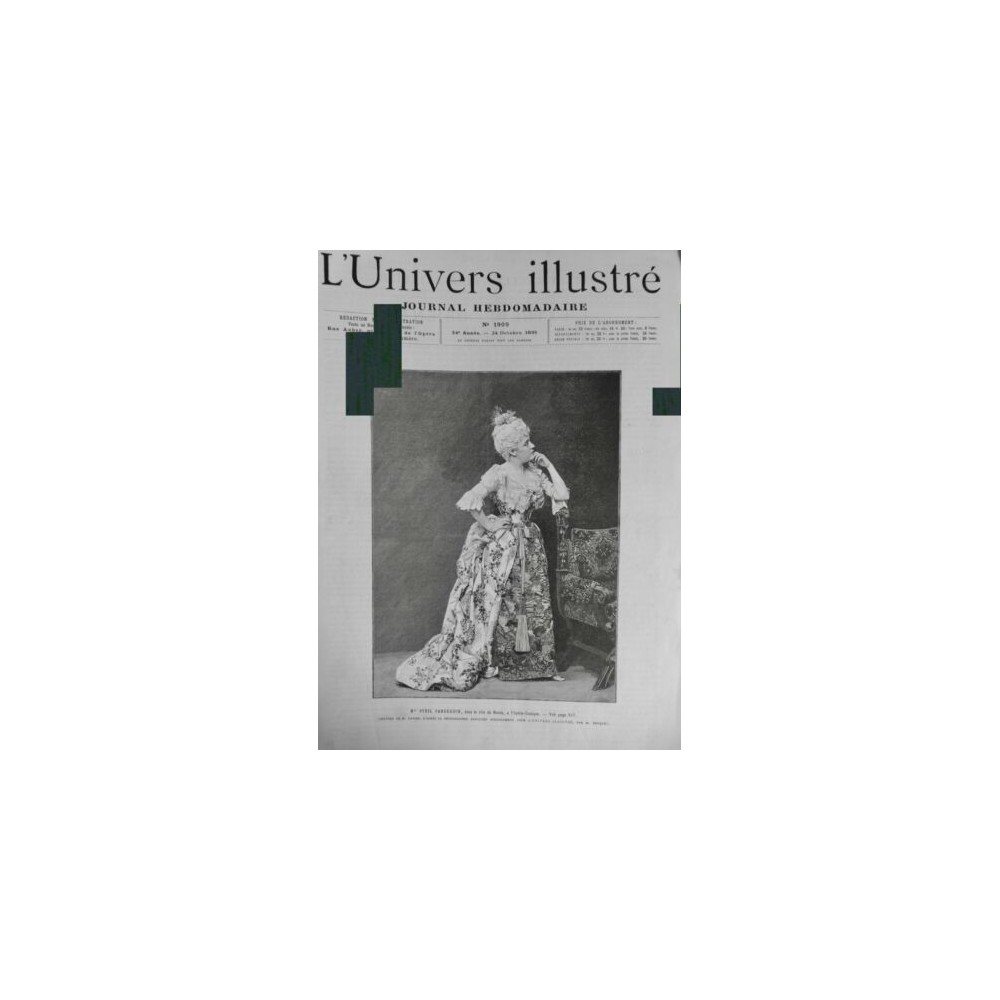 1891 UI PERSONNALITES SYBIL SANDERSON ROLE MANON THEATRE OPERA COMIQUE NAPIER