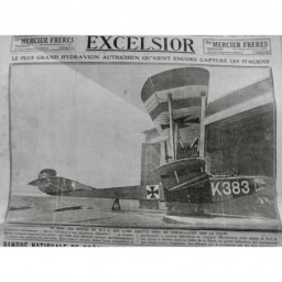 1918 E HYDRAVION ITALIEN CAPTURE HYDRAVION AUTRICHIEN CHARGÉ EXPLOSIF RAID ENNEM