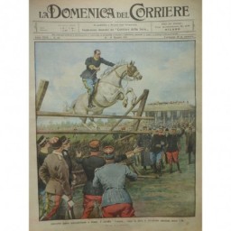 1911 DC ROME CONCOURS EQUESTRE SAUT OBSTACLE CHEVAL VISSUTO RECORD HAUTEUR