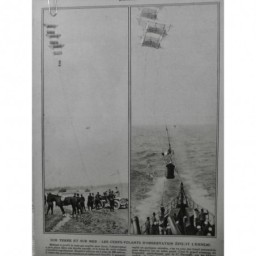 1916 SLV CERF VOLANT SALONIQUE NAVIRE REPERAGE SOUS MARIN HORIZON ENNEMI NACELLE