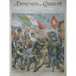 1911 DC FÊTE TRAVAIL MINEURS ITALIENS TUNNEL LOETDCHBERG PERCEMENT