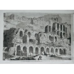 1861 MI ATHENES RUINE THEATRE D'HERODE ATTICUS DECOUVERTE CRISTOPOULOS