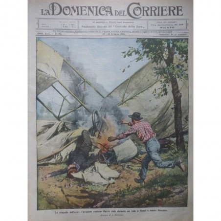 1911 DC AIR AVIATION BALLON AVIATEUR ROUMAIN MARRA VOL ROME ACCIDENT