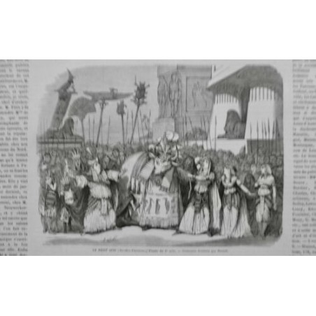 1865 I THEATRE BOUFFE PARISIENNE BOEUF APIS COSTUME BERTALL ELIZA DE TRY PORTRAI