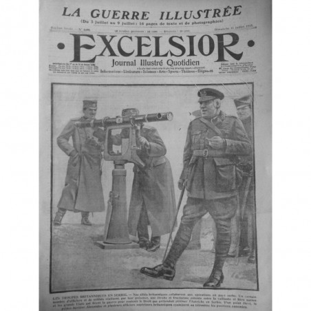 1915 E JUILLET GUERRE TROUPE BRITANNIQUE SERBIE PRINCE ALEXANDRE LONGUE VUE