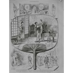 1876 I THEATRE RENAISSANCE KOSIKY BUSNACH LORIAT JAPONAISE MIROIR JEU COUTEAU