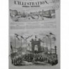 1858 I SAINT MALO VISITE EMPEREUR CORTEGE ARC TRIOMPHE ETENDARD PORT BATEAU