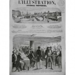 1862 I TELEGRAPHE TELEPHONE LIGNE TRANSATLANTIQUE ST NAZAIRE VERA CRUZ