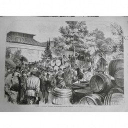 1872 MI ALCOOL PARIS TONNEAU VIN DOUX ENTREPOT