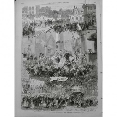 1858 I NANTERE COURONNEMENT ROSIERE FETE PATRONALE MUSIQUE SPECTACLE BUVETTE