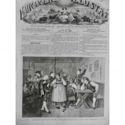 1861 UI ALCOOL CABARET PAYSAN PROTESTAN BOUXWILLER SERVEUSE BUVEUR