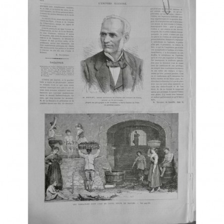 1880 UI ALCOOL ILE CAPRI VENDANGE GOLFE NAPLES PRESSOIR ENFANT PIEDS RAISIN