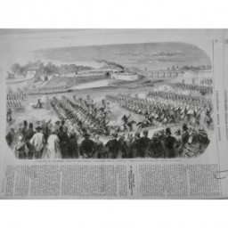 1858 I VOYAGE EMPEREUR PLOMBIERES PASSAGE TRAIN IMPERIAL BLAINVILLE CAVALERIE